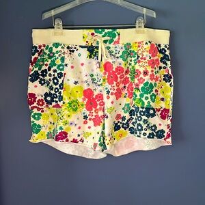 Champion authentic athletic wear 1x shorts cotton/poly, floral french terry cute